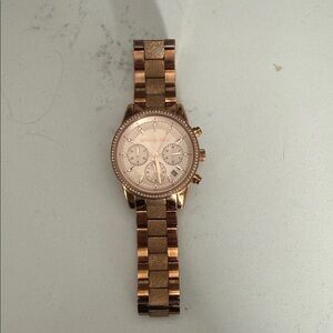 Michael Kors Rose Gold Chronograph Bracelet Watch